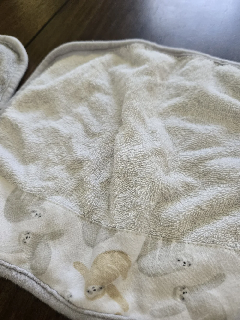 Set Of 2 Grey&White Washclothes Baby/Toddler/Kid